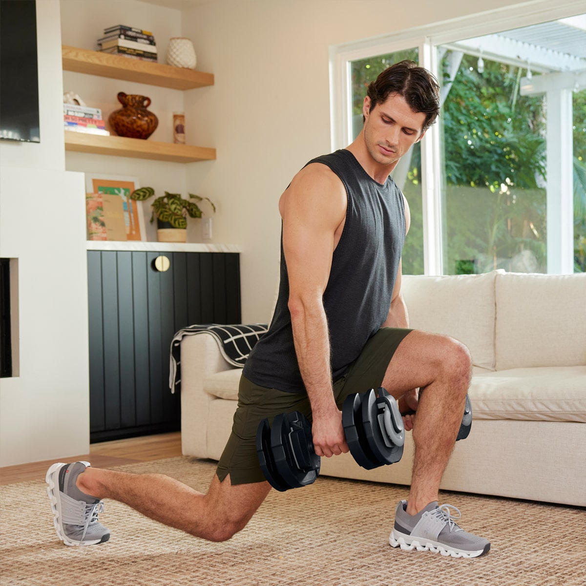 Centr Smart Stack 50 Adjustable Dumbbells (Pair) + Smart Rack