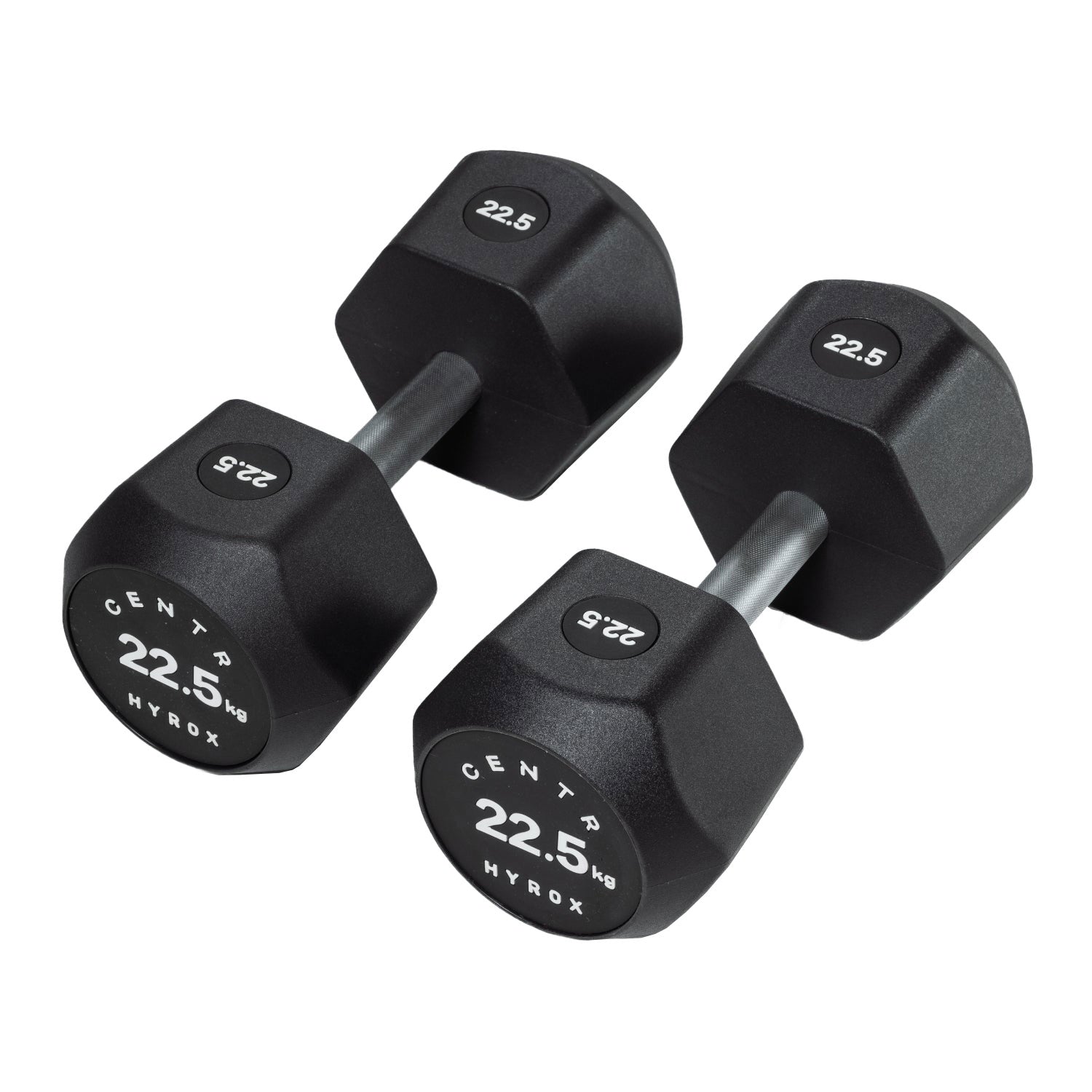 VirtuFit Hexa Dumbbell Set – Haltères Hexagonaux 2x15 Kg Avec Revêtement Caoutchouc, Prise En Main Solide