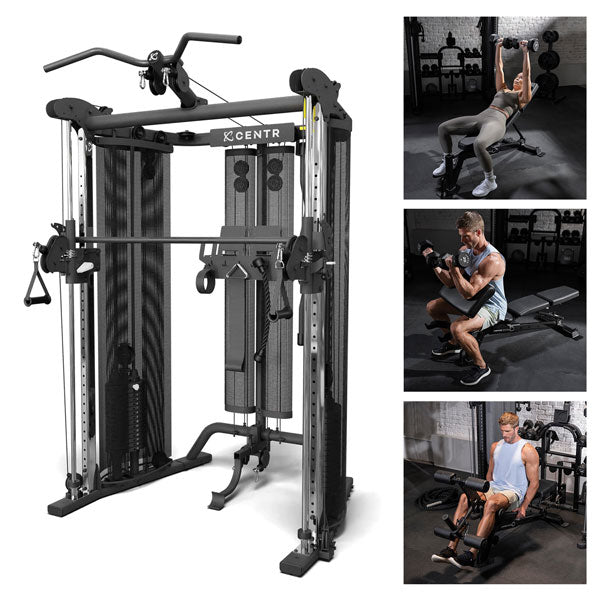 Centr SF6 Bundle (Adjustable Bench + Leg Extension/Curl + Preacher Curl Attachment)